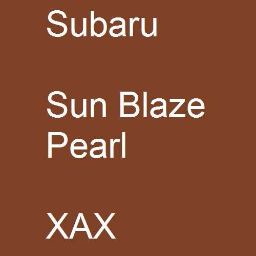 Subaru, Sun Blaze Pearl, XAX.